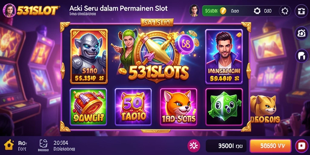Tampilan menarik permainan Action 531SLOT saat beraksi.