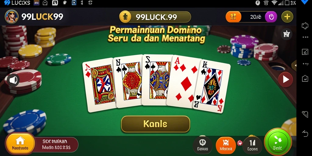 Screenshot gameplay menunjukkan keseruan bermain Domino di 99LUCK99.