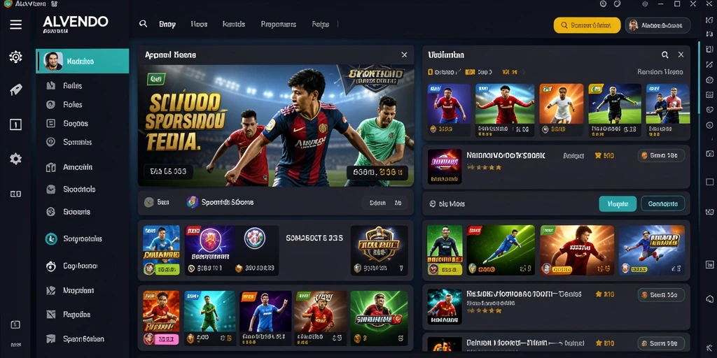 Tampilan gameplay menarik dari aplikasi Sportsbook ALVENDO.