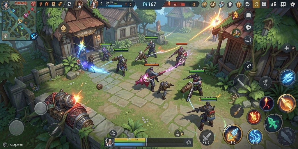 Tampilan menarik dari gameplay strategi dalam PP7.