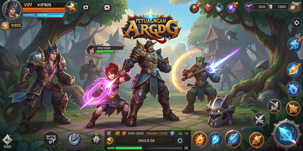 Tangkapan layar VIP805 menampilkan pertarungan seru dalam dunia ARPG yang fantastis.